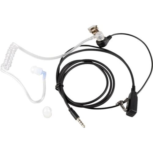 Surveillance Security Clear Coiled Acoustic Air Tube Earpiece PTT for iPhone Samsung Huawei HTC LG Sony Mobile Phone