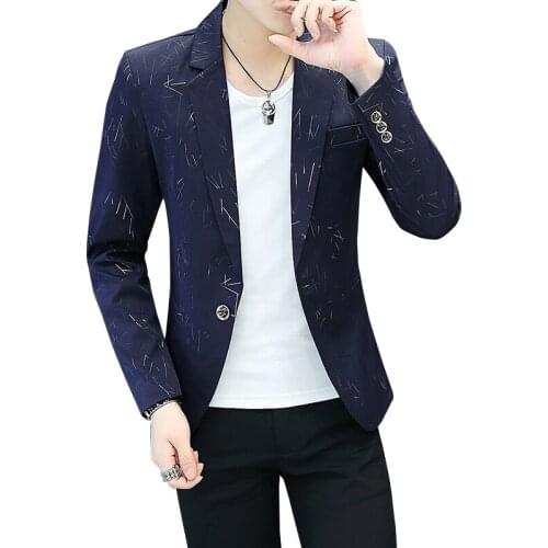 2021 New Male Slim Fit DJ Club Stage One Button Thicken Blazer Man Formal Wedding Suit Casual Slim Fit Formal Suit Coat