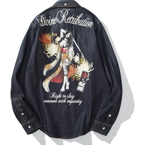 2020 New Arrival Hot Sale Brand Clothing Cotton Casual Shirts Full Open Stitch Men Shirt Embroidery Printing Cross Tattoo Mens