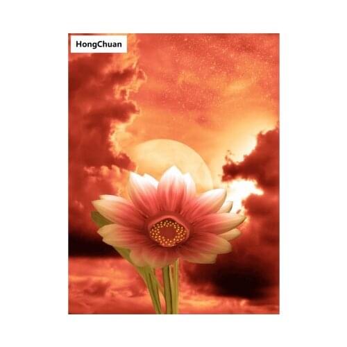 Beautiful lotus new product diamond painting diy diamond inlaid handmade 5d diamond embroidery cross stitch kit home decoration