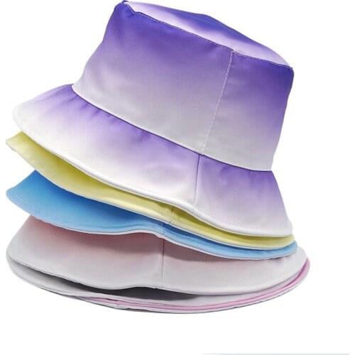 Adult Bucket Hat Fisherman Hat Gradual Color Fishing Hat Colourful Graffiti Bob Caps Hip Hop Creative Tie Dye Gorros Men Women