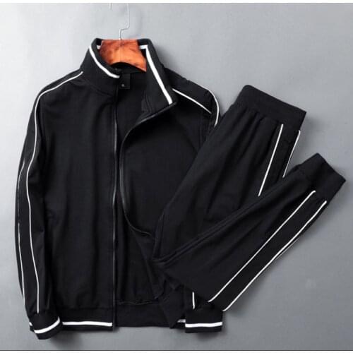 Couple Sportswear Spring and Autumn Korean Sportswear Men and Women Casual Sportswear Suit Stand-up Collar Sweater