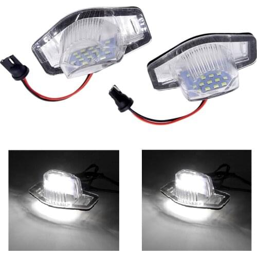Fit For Honda CRV Jazz Crosstour Odyssey 2007-2014 2 Pcs Car LED License Plate Lights White Waterproof Tail Lamps With Wiring