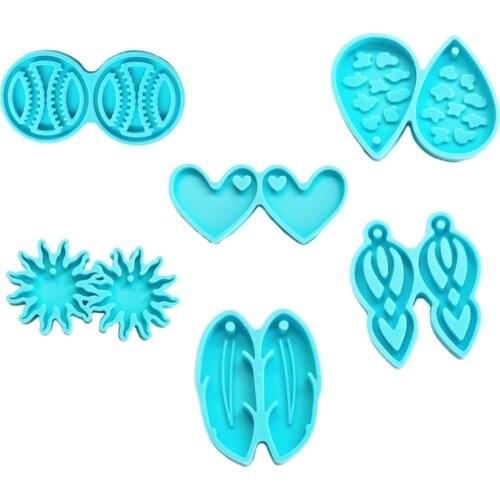 Earrings Epoxy Resin Mold Keychain Pendant Silicone Mould DIY Crafts Jewelry Casting Tools