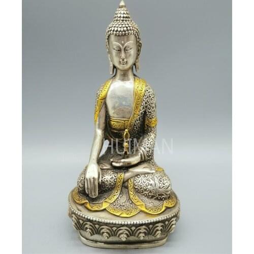Collect China Fine Workmanship Cupronickel Gilding Sculpture Buddha Metal Crafts Home Decoration#3