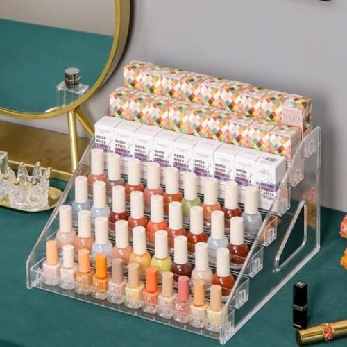 3/4/5/6/7 layers Nail Polish Display Stand Clear Cosmetic Varnish Display Rack Holder Essential Oil Bottle Organizer Storage