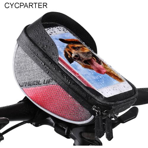 Touch Screen Phone Bag Rainproof Bicycle Bags 1.8L Bicycle Front Mountain Bike Top Tube Bag Cycling Pannier Bag Bike Accessories