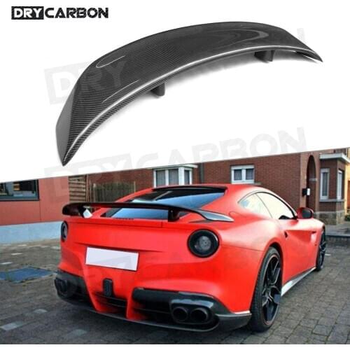 Carbon Fiber/FRP material Rear Bumper Lip Chin Spoiler Wing Skirt Decoration for Ferrari F12 Berlinetta 2013-2016 Auto Car style