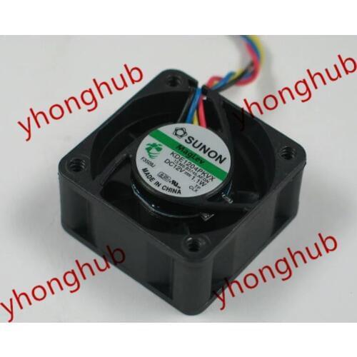 SUNON KDE1204PKVX 13.MS.B3745.AF.GN DC 12V 1.1W 4-wire 40x40x20mm Server Cooling Fan