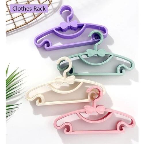 Baby Clothes Rack Kids Plastic Hangers Portable Non-slip No Trace Display Windproof Coats Clothing Pants Clip Storage Organizer