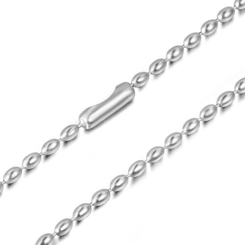 High Quality Fashion Jewelry Necklaces for Men Women Titanium Steel Beads Chain Necklace 2020