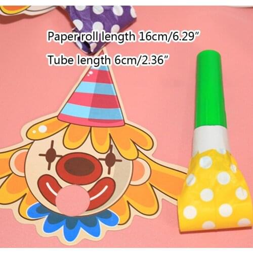 Y55B Blow Outs Noise Makers Thanksgiving Day Birthday Party Supplies Christmas Boys Girls Gifts Cartoon Animal Horns Whistle