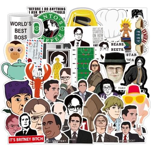 10/30/50PCS The Office TV Show Stickers Graffiti Skateboard Fridge Laptop Motorcycle Luggage Classic Toy Funny Sticker for Kid