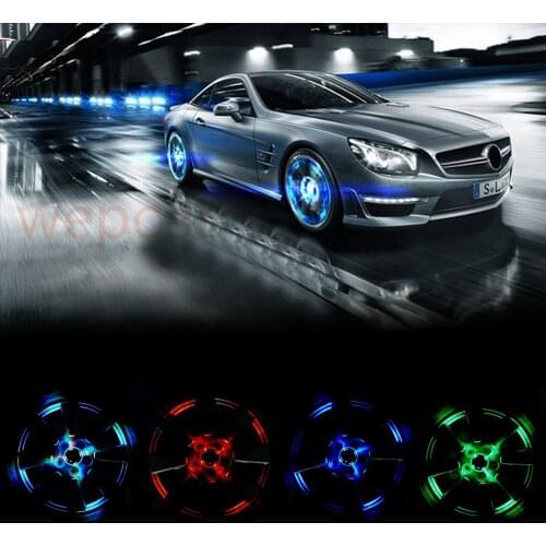 4pcs/set 12 LED Car Auto Tire Lighitng Solar Energy Rim Light Flashing Strobe led Warning lights modified Wheel lights for Car