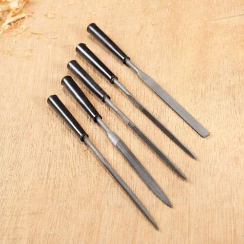 5Pcs Alloy Steel Diamond Needle File Set Files for Metal Glass Stone Jewelry Wood Carving Crafts Polishing Trimming Repair Tool