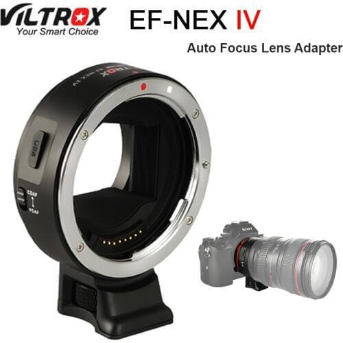 Viltrox EF-NEX IV Auto Focus Lens Adapter for Canon EOS EF EF-S Lens to Sony E NEX Full Frame A9 AII7 A7RII A7SII A6500 A6300