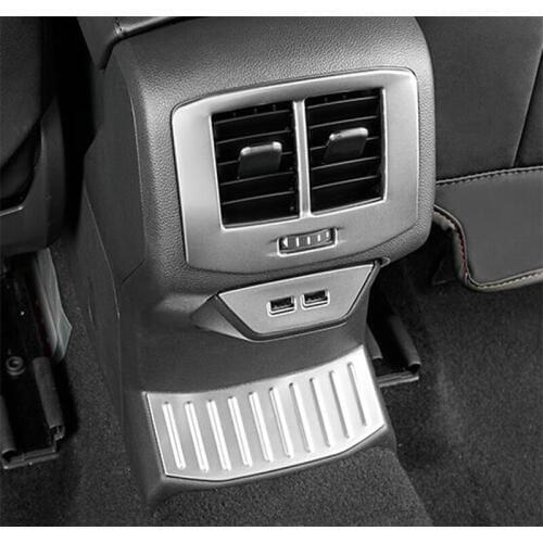 Stainless Steel Accessory Rear Air Conditioning Outlet Vent Cover Relax Decorated Sequins For Volkswagen T-ROC T ROC 2018 2019