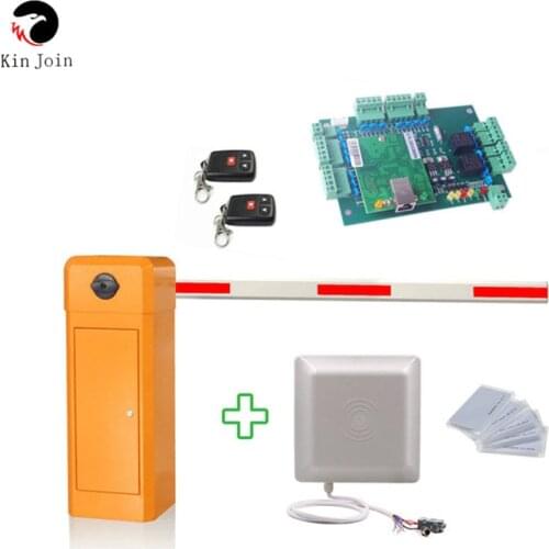 KINGJOIN automatic barrier for parking systemand toll system with UHF readers cards control center Complete kit