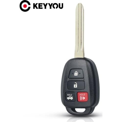 KEYYOU 4 Buttons Car Remote Key Fob Shell For Toyota CAMRY 2012 2013 2014 2015 Corolla 2014 2015 With TOY43 Blade Car Cover Case
