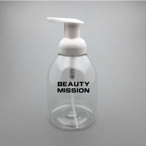 BEAUTY MISSION 10PCS/LOT 500ml Empty Shampoo Lotion Refillable Bottles Clear Foam Pump Soap Dispenser
