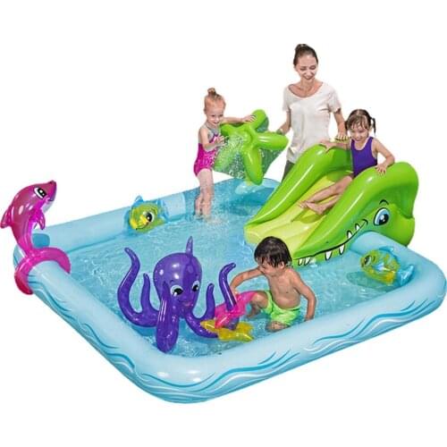 Childrens Entertainment Splash Water Swimming Pool Kids Inflatable Play Center Water Toy Pad Courtyard Inflatable Paddling Pool