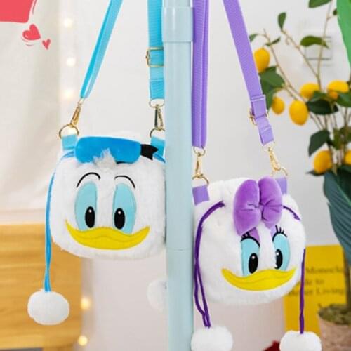 Disney Donald Duck Kids Plush Bag Figure Dolls School Bag Children Cartoon Daisy Duck Messenger Bag For Women Gifts
