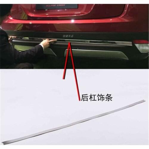 For Mitsubishi Eclipse Cross 2018-2019 high quality stainless steel Rear Trunk lid trim cover Trunk light bar Car Styling