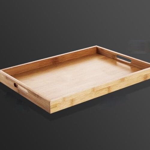 Eco Friendly Bamboo Tea Tray Water Storage Wooden Serving White Kung Fu Tea Tray Ceremony Plateau Bois Kitchen Teaware DG50CP