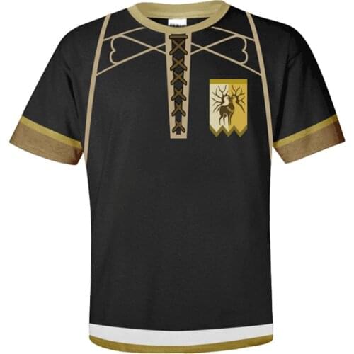 Fire Emblem Three Houses Cosplay Golden Deer T Shirt Cotton Summer Streetwear T-shirt Clothes