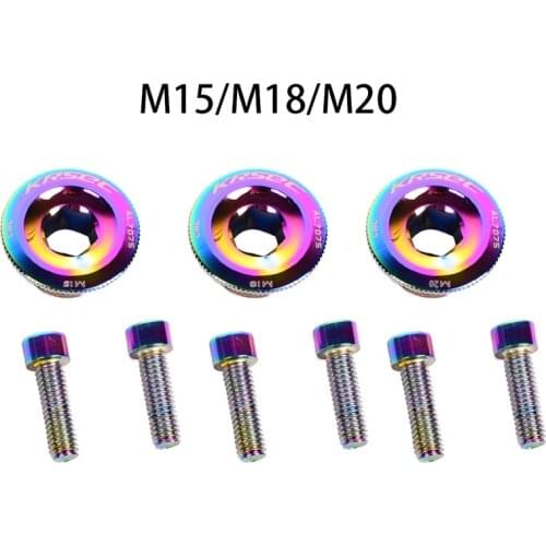 KRSEC Crank Cover Screw Cap MTB Crankset Bolts Cover Aluminum BMX Road Bike Arm Bolt Mountain Bike Parts Accessories