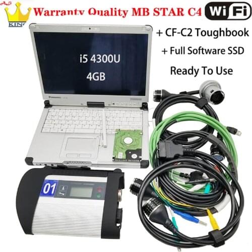 Best MB STAR C4 with V2020.03 Software SSD MB STAR C4 SD Connect Compact 4 Diagnostic Tool+CF-C2 Toughbook i5 4G touchscreen Pad