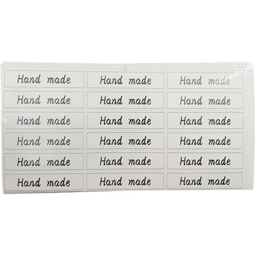 180pcs/pack Simple Rectangular white Hand made Long Seal Sticker DIY Seal Sticker For Party Gift Handmade Sealing Sticker