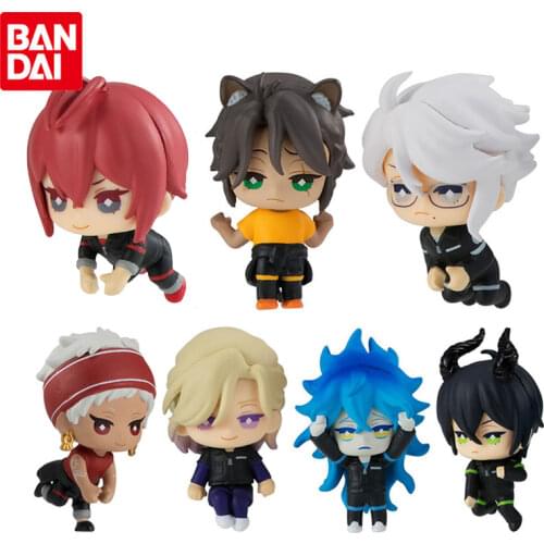 Bandai Genuine Gashapon Disney Twisted-Wonderland Hug Data Line Doll Anime Action Figures Collectible Model Gacha Toys for Kids