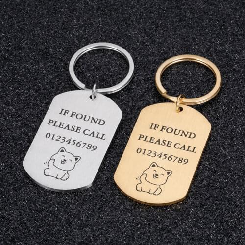 Personalized Dog ID Tags Customized Name Tel Cat Dog Tag Accessories Nameplate Pendant Dropshipping Dog Collar Accessories