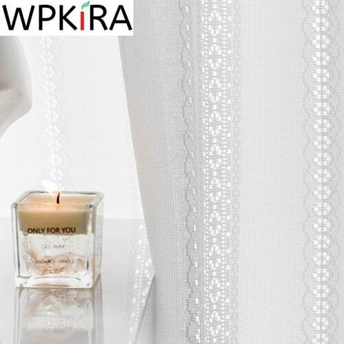 Solid White Thick Jacquard Voile Curtain For Living Room Bedroom Semi-Blackout Japanese Style Window Screen Panel Rideaux AD639H