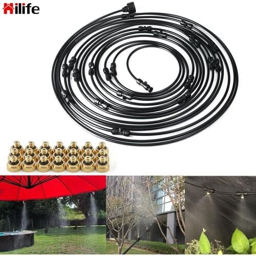 Nebulizer Sprinkler Fog Mist System 6M/12M Watering Irrigation Mister Water Spray Cooling System