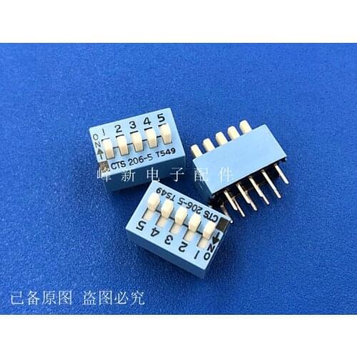 U.S. high handle 5-bit dial code switch dial the key code switch 2.54MM pitch CTS206-5