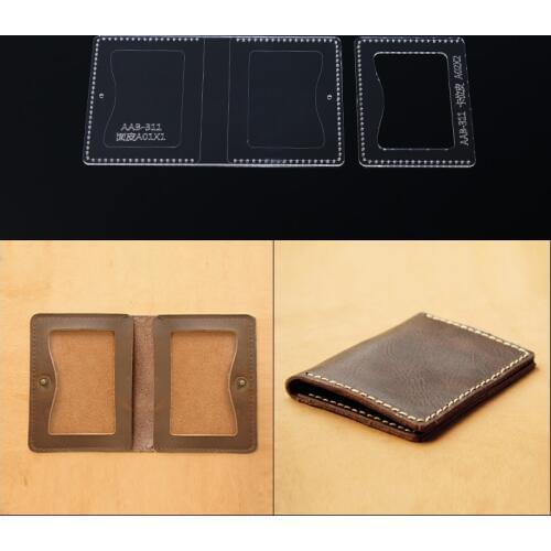 1 Set Driving License Bag Card Bag DIY Manual Acrylic Leather Template Edition Design Leathercraft Tools Set 8*10.5*1cm