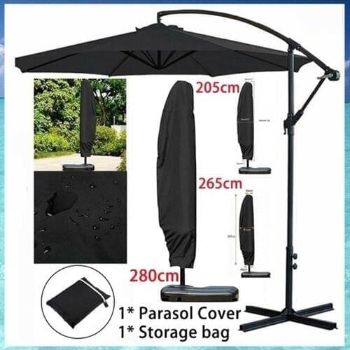 Only Including Cover 280/265/205cm Large Parasol Cover Banana Umbrella Cover Protective Dustproof Courtyard Pool Beach Garden