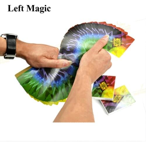 Ultra Thin Rainbow Playing Cards Deck Poker Close-up Street Magic Tricks Props Toys Magic Accessories Kid Puzzle Toy Gift