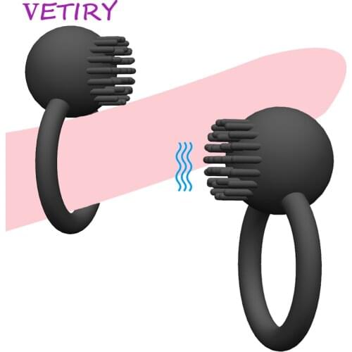 Vibrator Penis Ring Time Delay Ring Couple Lover Clitoris Stimulation Delay Ejaculation Sex Toys for Men Cock Ring Adult Product