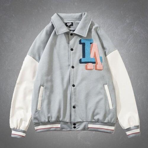 Hip Hop Vintage Letter Embroidered Baseball Jackets Men Women 2021 Spring Autumn Harajuku Streetwear Loose Couples Casual Jacket