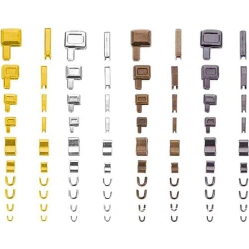 10Sets Silver/Black/Bronze/Light gold Color 8# Metal Zipper Repair Zipper Stopper For DIY Accessories Tailor Tools
