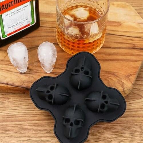 10PCS Creative 3D Skull Mold Ice Cube Tray Silicone Mold Soap Candle Moulds Sugar Craft Tools Bakeware Chocolate Moulds gadgets