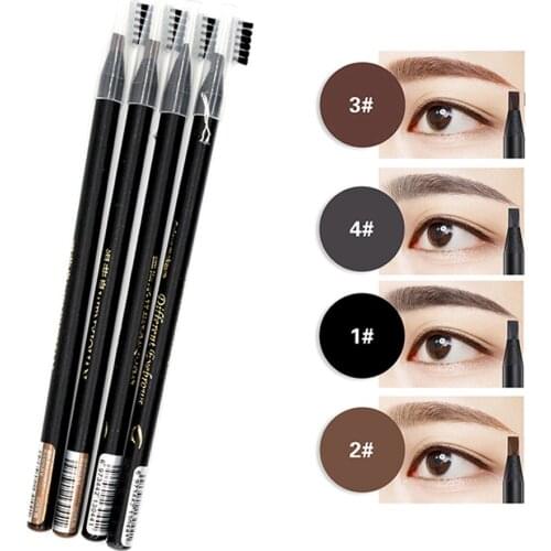 10PCS/Lot Eyebrow Microblading Supplies Microblading Mapping Brow Pencils with Brush Tip for Permanent Makeup