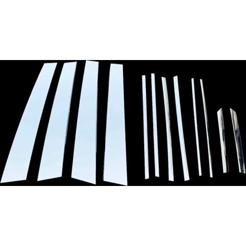 Car Styling Accessories For Toyota Corolla Cross 2019 2020 2021 Stainless Steel Post Strip Window Center Pillar Cover Trim 12pcs