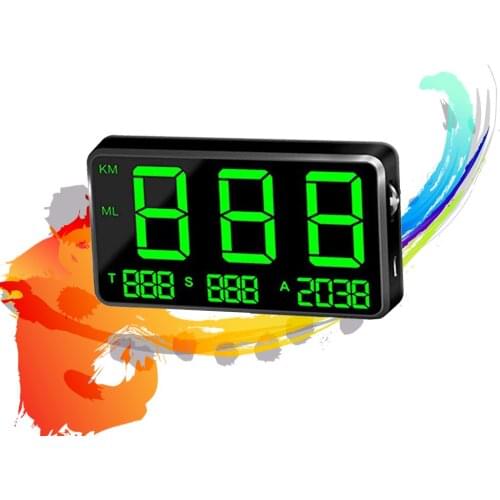 HUD Car Head Up Display C80 4.5" Universal GPS Speedometer Alarm System Full Screen Display