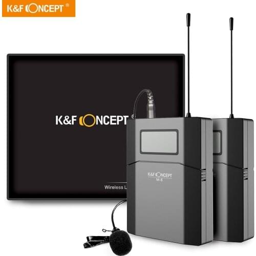 K&F CONCEPT Wireless Camera Microphone Portable Video MIC Receiver With Transmitter For Canon Nikon SONY DSLR Camera Microfone