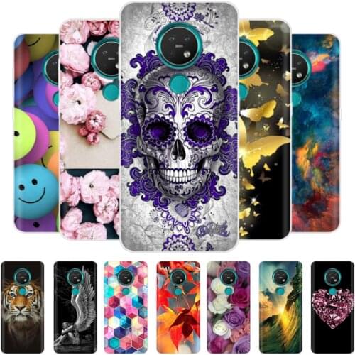 For Nokia 3.4 Case Silicone Soft New Phone Case Cover for Nokia 3.4 Case TPU Clear Flower Bumper for Nokia3.4 2020 Coque Shells