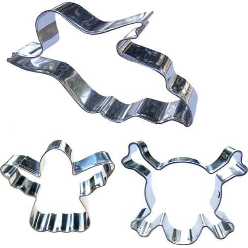 Little Angel, Skeleton head, Ghost shaped 3 piece biscuit cutting molds, baking tools, cake decorating soft candy tools